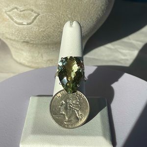 Sterling Prasiolite (Green Amethyst) Ring